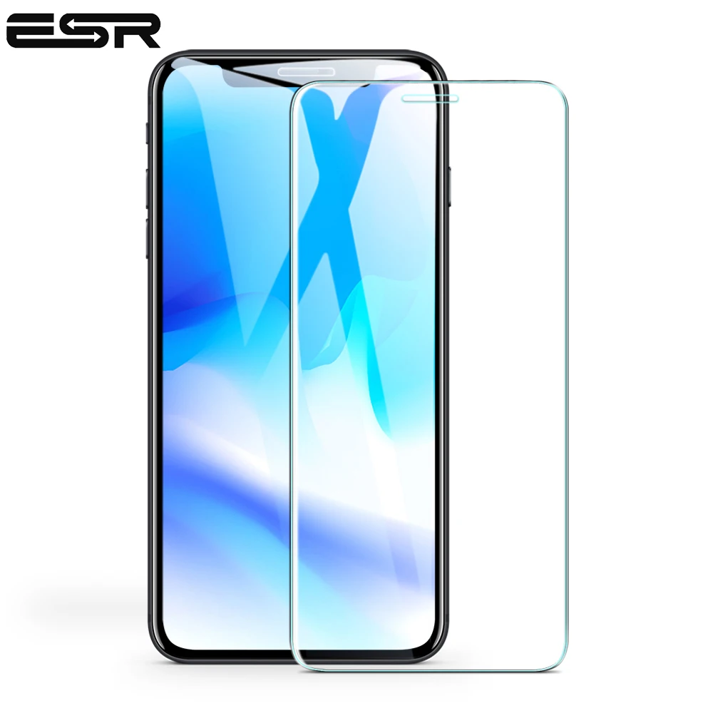 ESR Защита экрана для iPhone X XS XR XS Max стеклянная пленка 3X более прочная защита из закаленного стекла Бесплатный аппликатор для iPhone XR XS