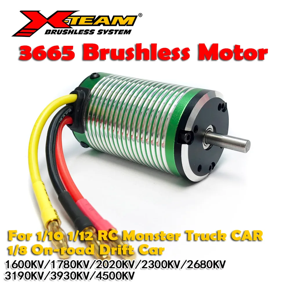 X-TEAM 3665 4500KV Brushless Motor for Remote Control RC Cars 1/10 1/8 Buggy Monster Refit Upgrade 600-900mm boat EDF Airplane