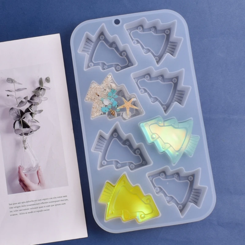 

Practical Christmas Tree Molds Handmade Silicone BPA-Free Easy to Release No Residue for Mousse Cake Making DIY Crafts