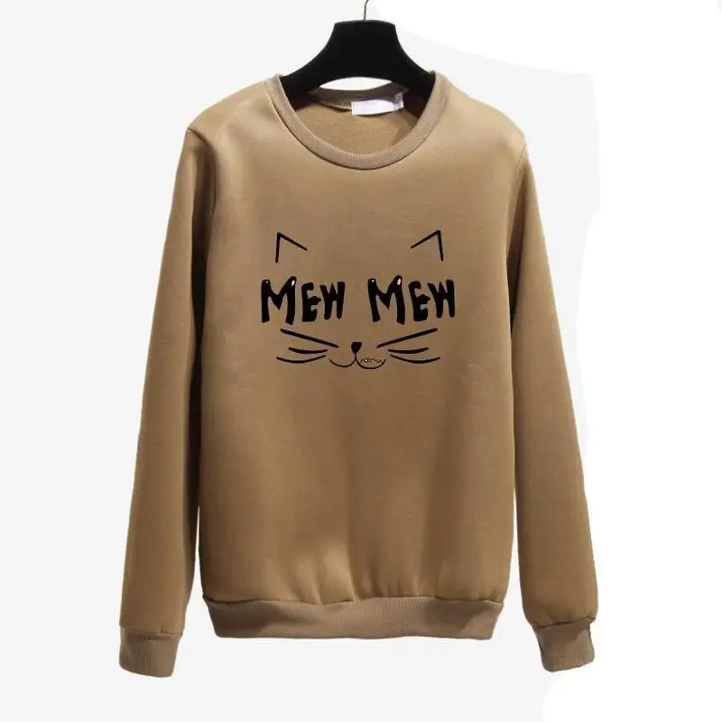 

NEW Autumn Winter Sweatshirt Women Cartoon Printed Harajuku Students Long-sleeved Pullover Tops Letter Printing Sweatshirt