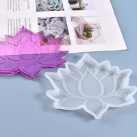 diy crafts jewelry decorations making tools crystal epoxy resin mold lotus coaster tray cup mat casting silicone mould drop ship