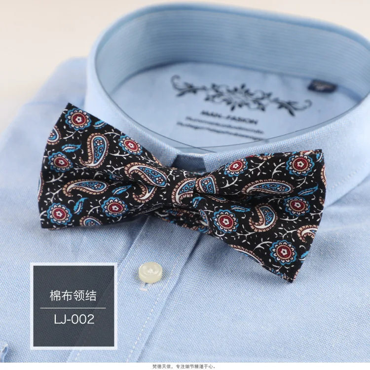 

Handmade Paisley Floral Printed Bow Ties for Mens Shirt Cotton Bowtie Neckties Gravata Women Bowknots Cravats