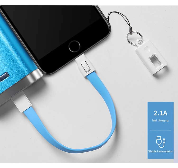 Мини брелок USB кабель для huawei samsung Xiaomi Портативный 2A Micro usb type-C USB-C кабель аксессуары портативный зарядный кабель