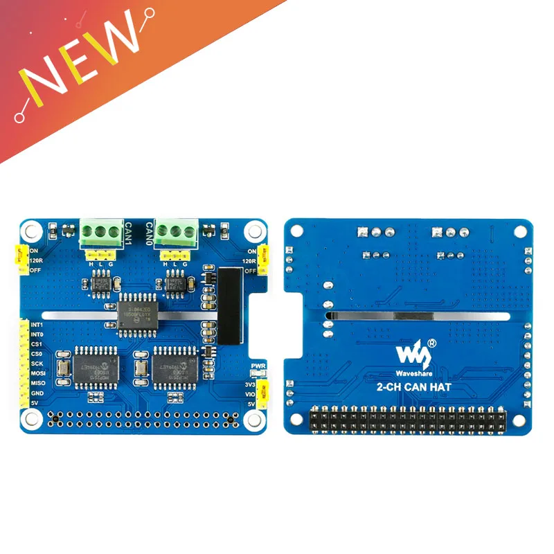 

Raspberry Pi двухканальный изолированный модуль платы расширения шины CAN MCP2515 SN65HVD230 2-канальный для Arduino STM32 Ras