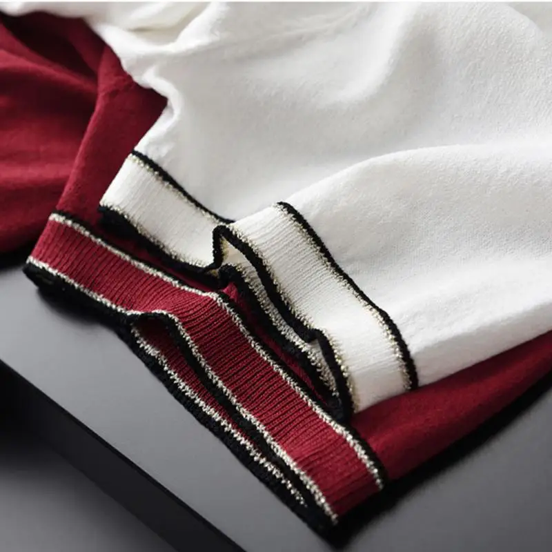 

Summer Mens T-shirts Luxury Knitted Short Sleeve Man T-shirts Plus Size 4xl Handmade Beaded Bee Embroidery Man T-shirts