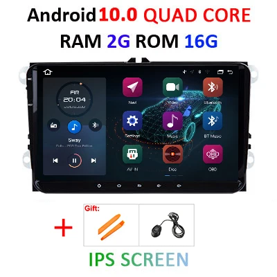 2G 16G IPS DSP ips " для VW Skoda Octavia golf 5 6 touran passat B6 B7 jetta polo tiguan Android 10 2 din автомагнитола gps МУЛЬТИМЕДИА без dvd - Цвет: 2G 16G IPS