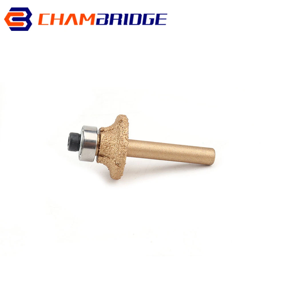 1pc Diamond Router Bits With 6mm Round Shank for Granite Marble Cutter Profiling Cutting Stone Edge Engraving Tools | Инструменты