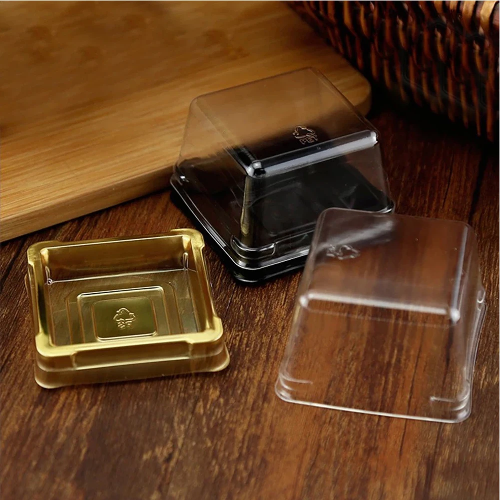 50 шт одноразовые Свадебные яйца желток слоеного полукруга упаковка для кексов