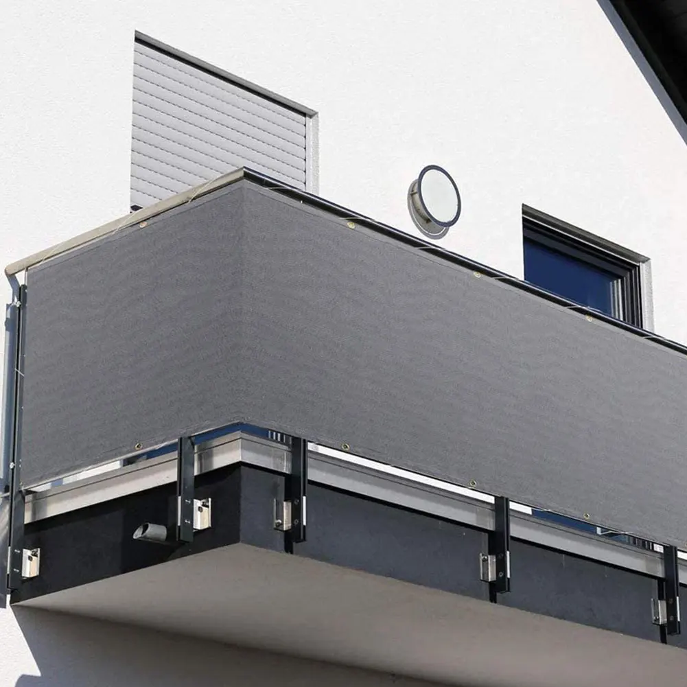 

Balcony Garden Fence Cover Wind Sunshade Net Shelter Privacy Screen Breeze Sewing Buckle Outdoor Garden Awning Cover With Ties