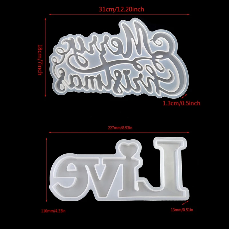 

Merry Christmas Resin Molds Epoxy Casting Molds DIY Table Decor Xmas Gift Molds