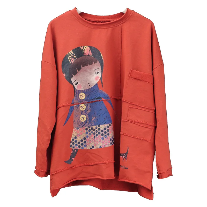 Женские лоскутные Футболки с круглым вырезом и длинным рукавом повседневные