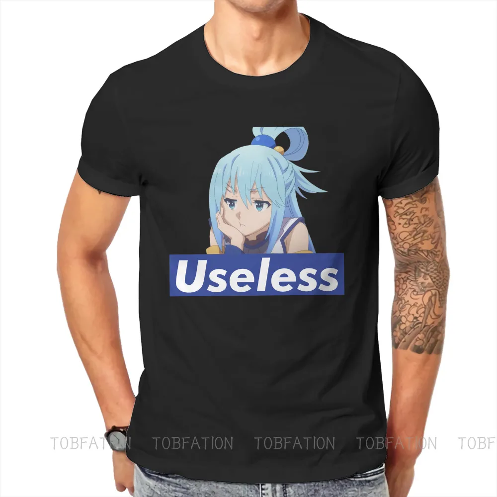 

God’s Blessing on this Wonderful World Useless Aqua T Shirt Vintage Large Cotton Men's Clothes Harajuku Crewneck TShirt