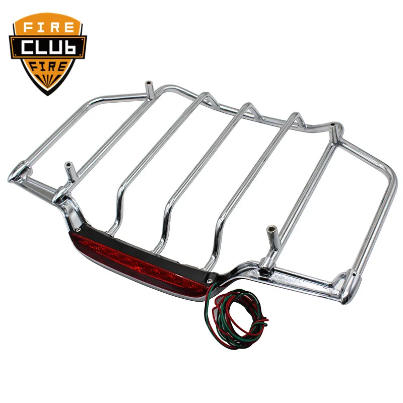 Багажная стойка для мотоцикла со светодиодной подсветкой Air Wing Tour Pak Pack Harley Road King