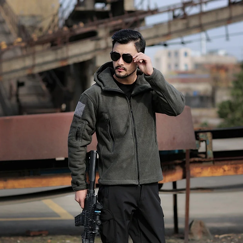 

Casual Men Winter Jackets Military Fleece Tactical Hooded Overcoat Outdoor Thermal Windbreaker Mens Jacket Coats