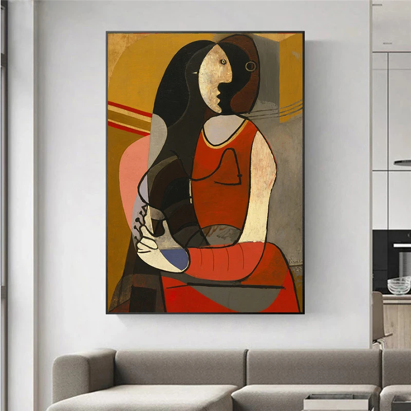 

Seated Woman Pablo Picasso Canvas Paintings Reproductions World Famous Art Prints Picasso Abstract Wall Pictures Home Wall Decor