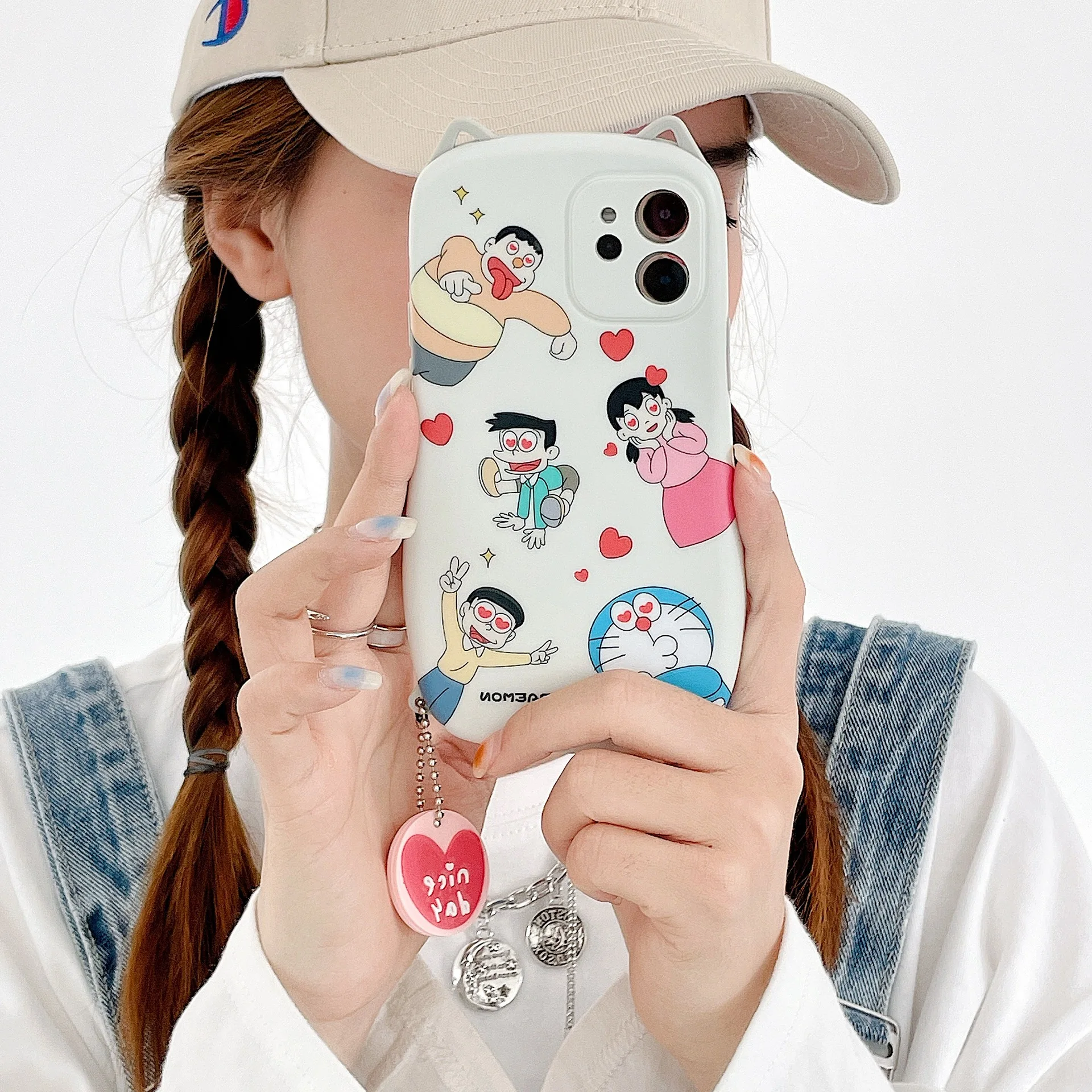 

Doraemon cartoon couple mobile phone case for iPhone8P/X/XR/XS/XSMAX/11promax/12Pro/12promax/se2/ cute girl mobile phone cover