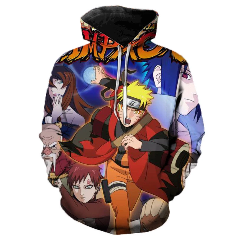 

Spring and Autumn Men's and Women's Hoodies 3D Printing Japanese Anime Kakashi Children's Pullover Sweatshirt Fashion Caot