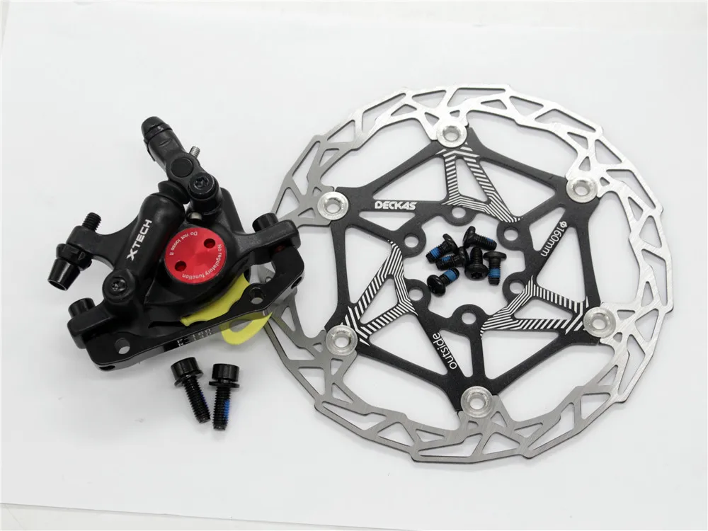 BlackFront DECKBLACK Zoom HB-100 MTB велосипедный тормоз HB100 велосипедные тормоза суппорт w роторы запчасти для велосипеда гидравлический поршень двухсторонний диск Диаметр 160 мм - Цвет: BlackFront DECKBLACK