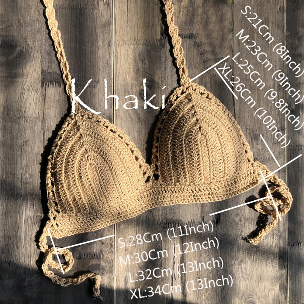 Модный женский летний сексуальный вязаный бюстгальтер бикини с открытой спиной