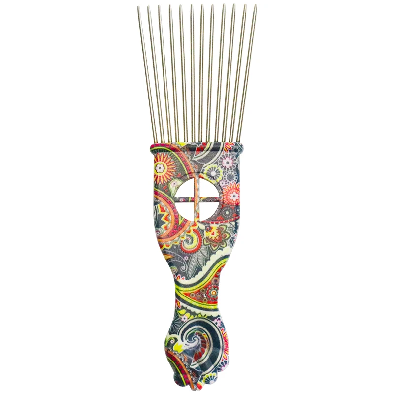 Расческа для волос АФРИКАНСКАЯ металлическая профессионального