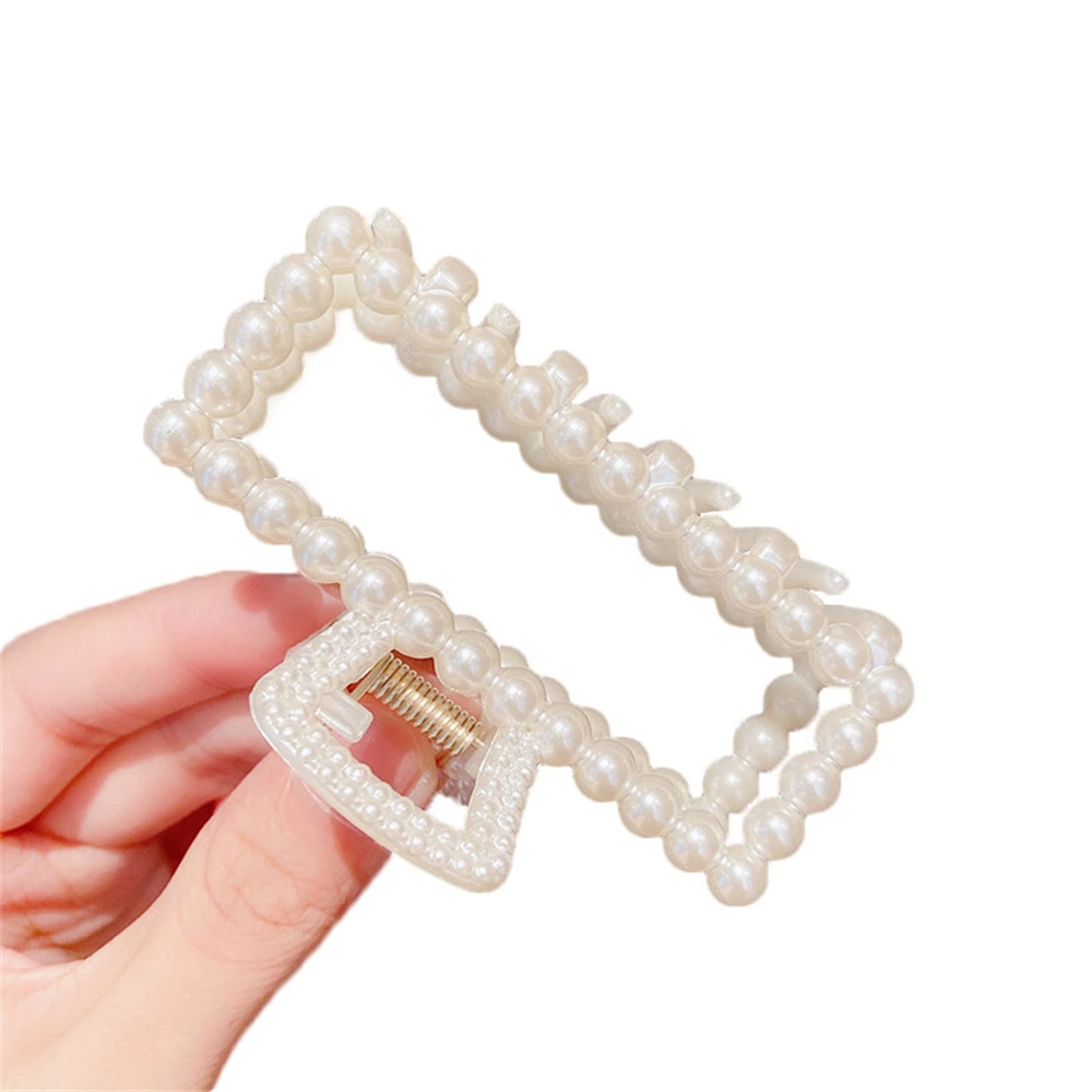 Новые милые Полые геометрические жемчужные заколки для волос женщин модные