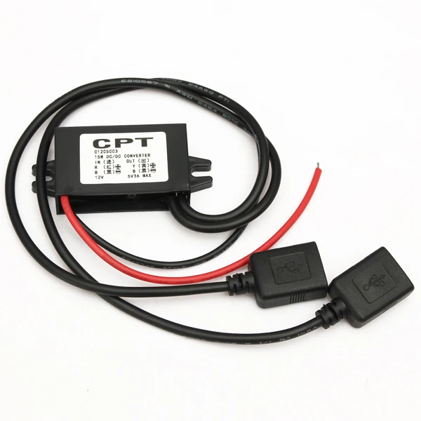 Преобразователь постоянного тока с двумя USB-портами 15 Вт 12-5 В 1 шт. |