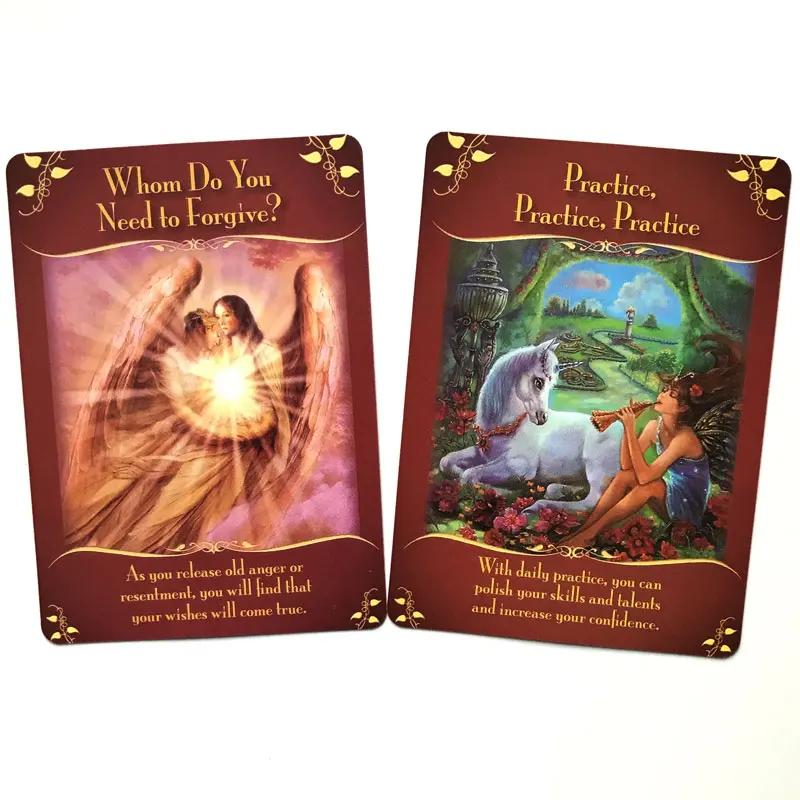 

44PCS Magical Messages From The Fairies Tarot Cards Guidance Divination Fate Oracle Deck Board Game Card For Party Games