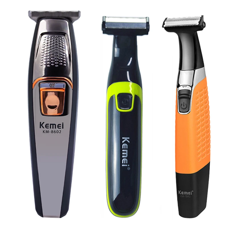 

Электрическая бритва Kemei для мужчин, бритва для бороды, моющаяся Умная машинка для бритья, машинка для стрижки бороды, триммеры, лезвие 4