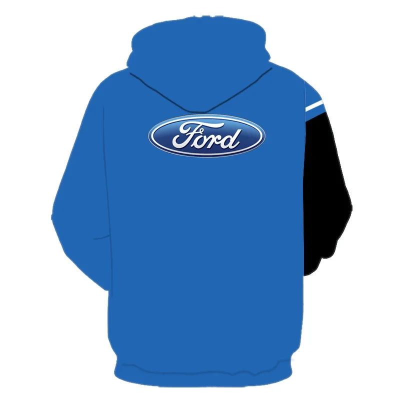 

2021 Mens Spring and Autumn Ford 3D Car Logo Hoodie Harajuku Casual Trend Pullover DIY Mens Clothing