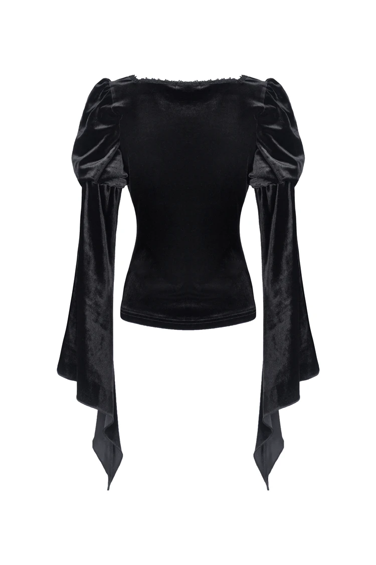 Darkinlove женские готические теплые бархатные футболки с открытыми плечами