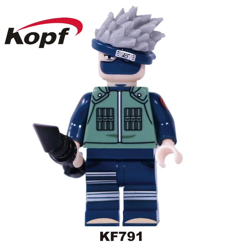 KF791 Without Box Одна строительных блоков Наруто кирпичи Uzumaki Наруто Саске джираика Хатаке Какаши фигурки для детей игрушки KF6078 - Цвет: KF791 Without Box