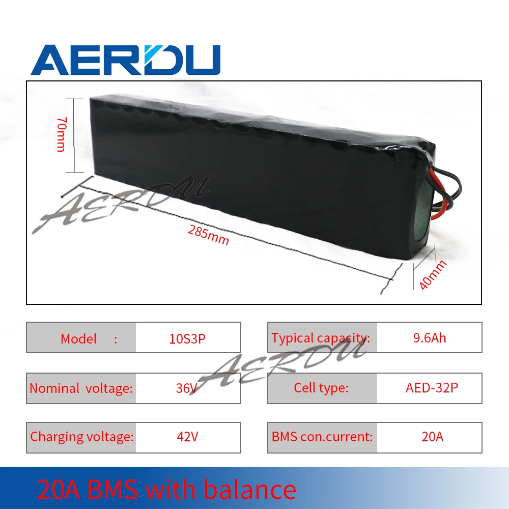 Литий-ионный аккумулятор AERDU 36 в 600 Ач 10S3P 10 Вт для m365 42 электрический велосипед