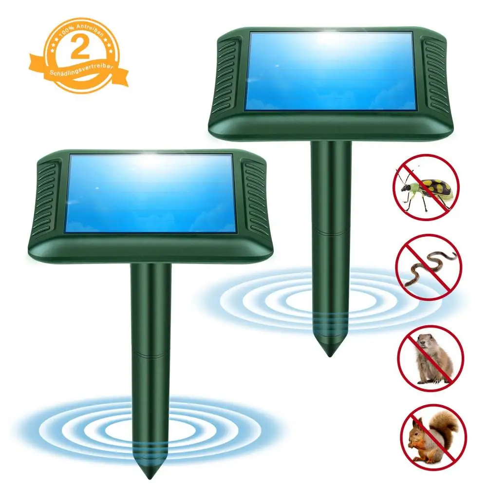 

Solar Powered Ultrasonic Sonic Mouse Mole Pest Rodent Repeller Repellent Yard LED Light Repeller Outdoor Lamp Yard Garden