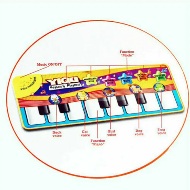

For Boy Girls Kids Baby Music Mat Musical Piano Play Mat Development Educational Soft Toys