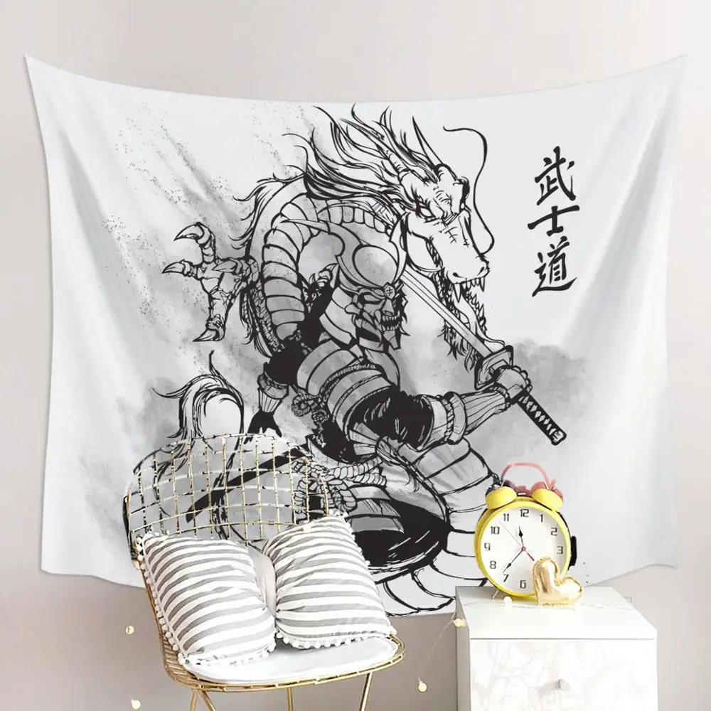 Goohome японский самурайский Настенный декор гобелены покрывало занавеска одеяло