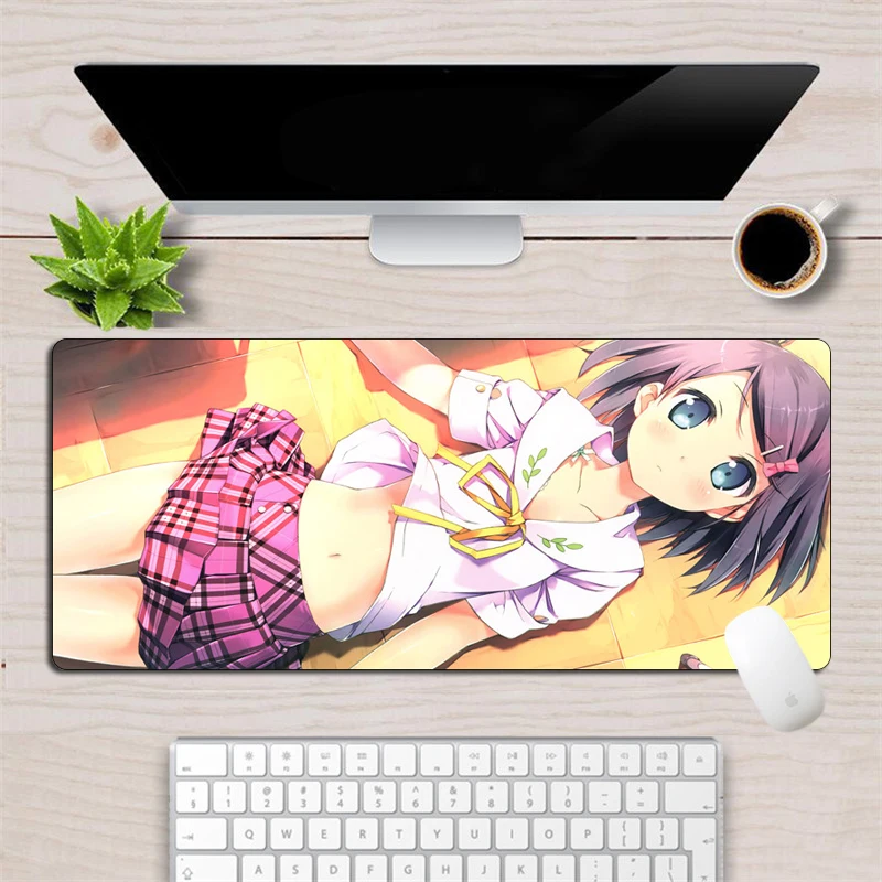 

70x30 см большой XXL аниме сексуальный коврик для мыши с девушкой ноутбук Настольный коврик для долговечной игры Коврик для мыши резиновая Блок...