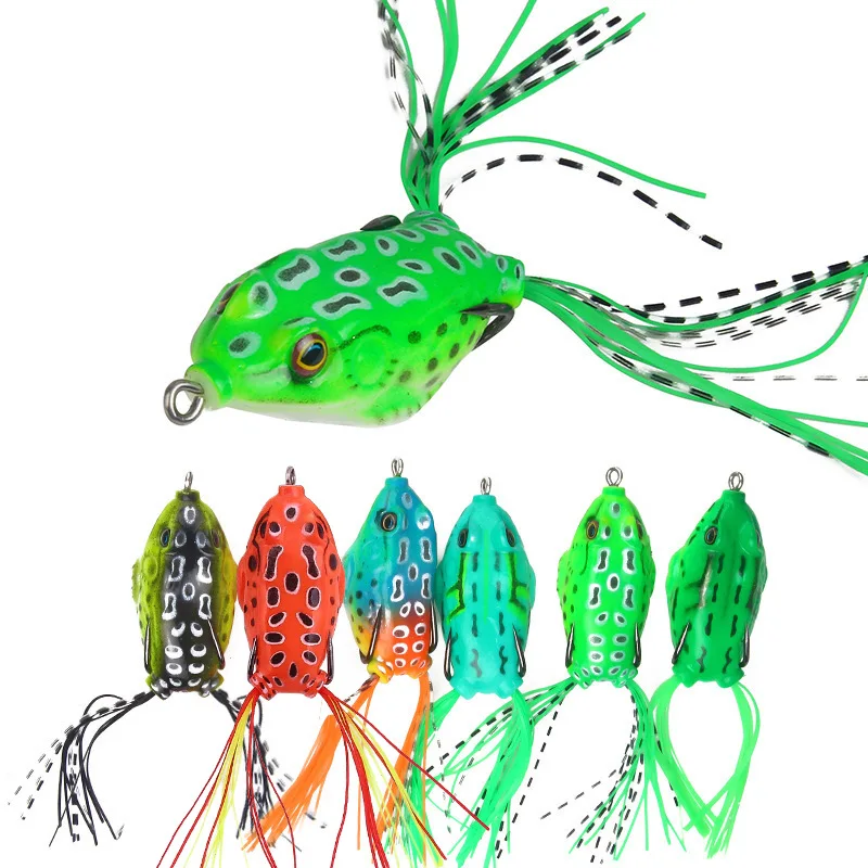 

1PCS Fishing hook bionic thunder frog egg frog suit high carbon steel double hook fishing bait simulation frog bait