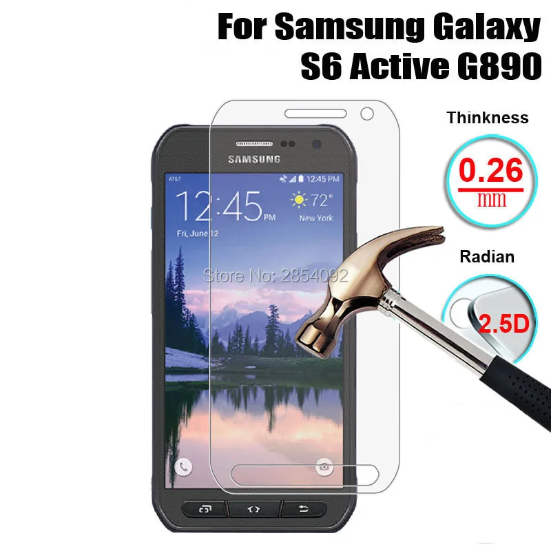 Закаленное защитное стекло для Samsung Galaxy S6 Active G890 0 26 мм|Защитные стёкла и плёнки