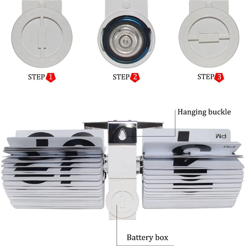 

Retro Flip Over Clock Desk Stainless Steel Flip Internal Gear Operated Flip Table Clock Operated Quartz Clocks Small Scale Gift