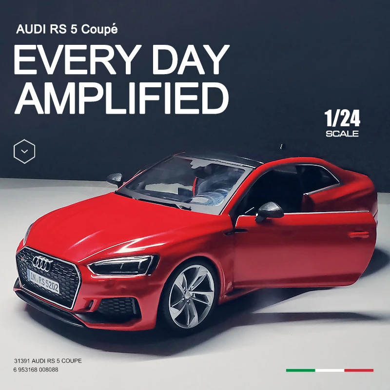 

1:24 масштабная модель симулятора автомобиля Audi RS5 игрушечное транспортное средство металлический сплав игрушечный автомобиль для мальчико...