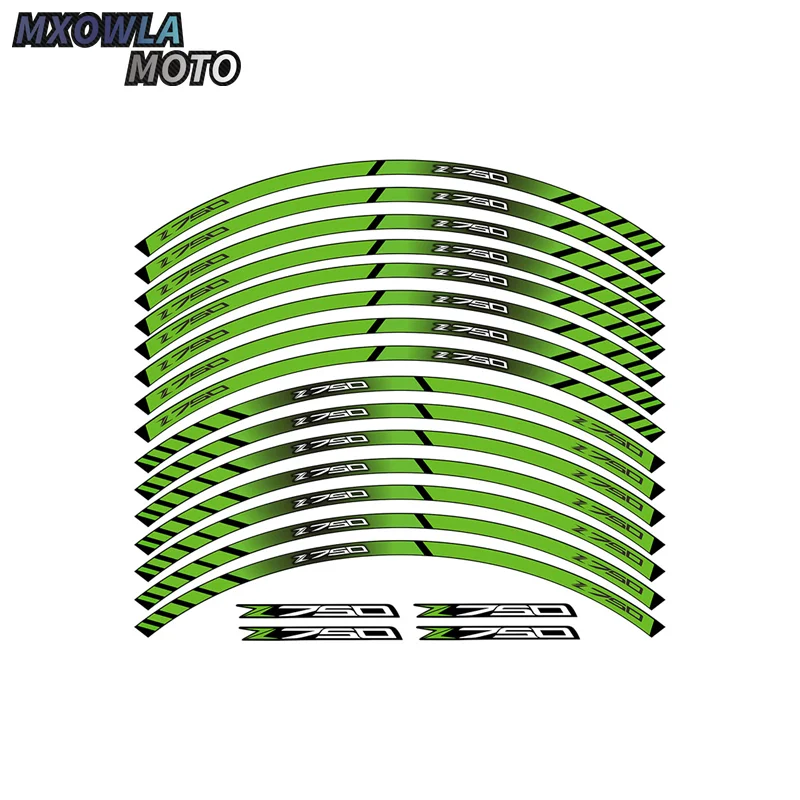 

16 X Thick Edge Outer Rim Sticker Stripe Wheel Decals FIT For Z900 Z 900 z900