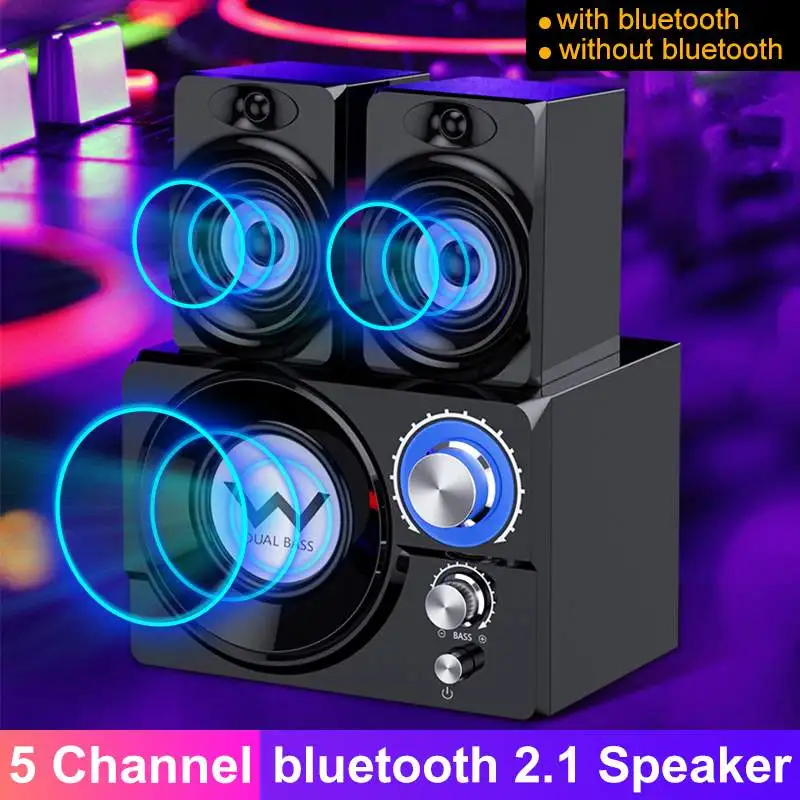 2 1 канальная компьютерная колонка с усиленными басами bluetooth стереоколонка