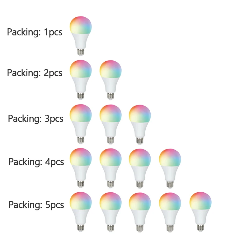 

E27 WIFI LED bulb tuya APP Smart remote control RGB dimming color adjustment support Alexa voice control 110V 240V home LED bulb