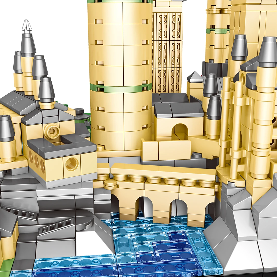 

1348Pcs Street View Bricks Model Water Castle Building Blocks Small Particle Stem Toy block assembly toys for kids gifts