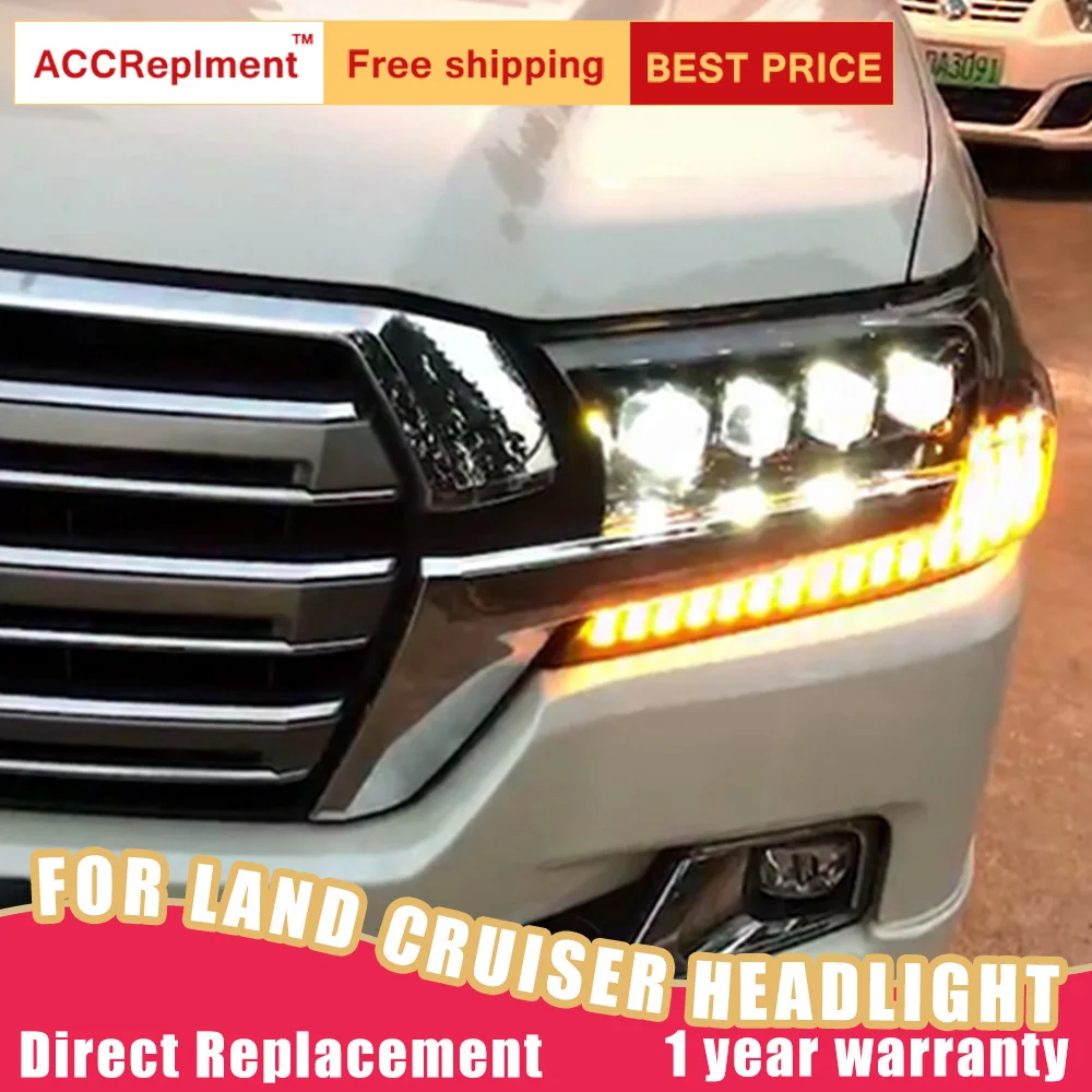 2 шт. светодиодный светодиодные фары для Toyota Land Cruiser 2017-2019 | Автомобили и мотоциклы