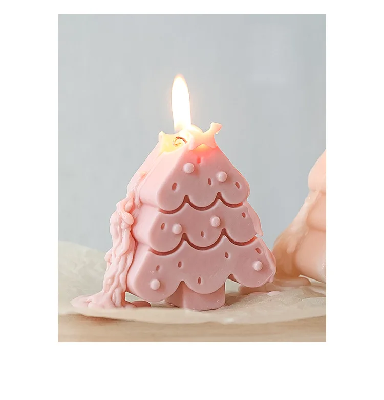 Handmade Cartoon Christmas Tree Scented Candles Scene Decoration Shooting Props Soy Wax Aromatherapy Incense Candle | Дом и сад
