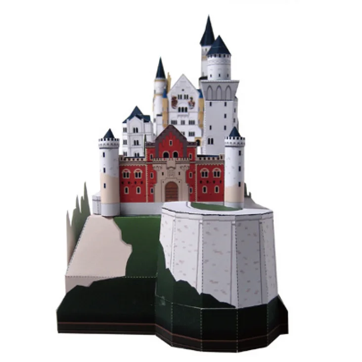 Немецкая 3D бумажная модель замка нейшваншэйна всемирно известная архитектурная
