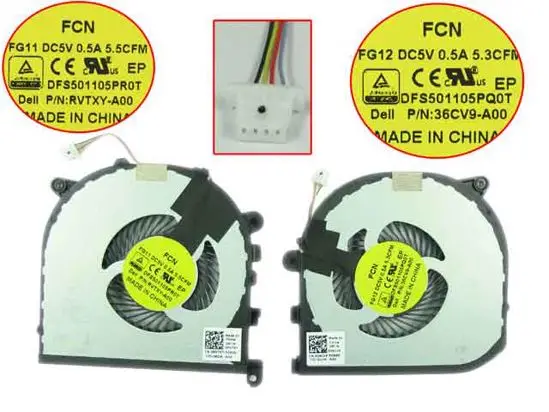 

FCN DFS501105PR0T FG11DFS501105PQ0T FG12 DC 5V 0.50A 2 вентилятора