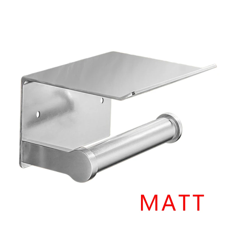 

Practical Tissue Toilet Paper Holder With Shelf Wall Mounted Paper Towel Holder Decorative Bathroom Roll Paper Holder