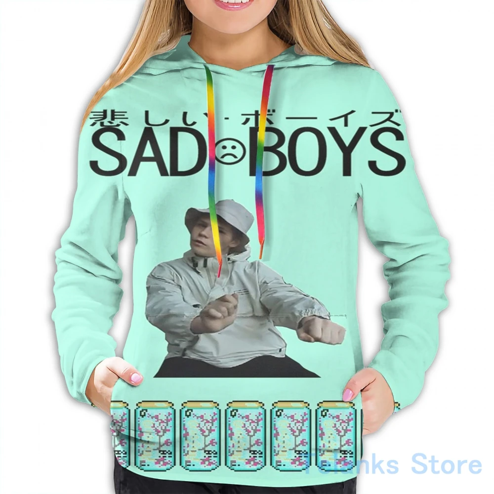 Мужские толстовки свитшоты для женщин Повседневная Толстовка с принтом грустных